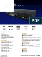 DVD Recorder/VCR: With LINE-IN RECORDING (No Tuner)