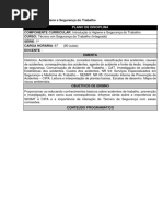 Introdução a Higiene e Segurança Do Trabalho