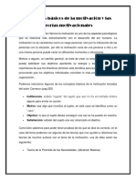 Conceptos Básicos de La Motivación y Las Teorías Motivacionales