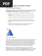 Teoría de Jerarquía de Maslow