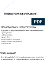 Product Planning and Control