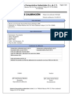 Certificado de Calibración de Viscosimetro