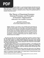 Sudakov 1997 the Theory of Functional Systems General Principles