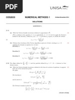 COS2633 Numerical Methods 1: Solutions