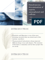 Simultaneous Determination of Aspirin, Aminophenol and Caffeine