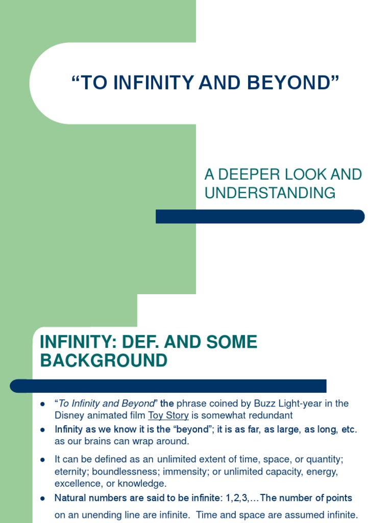 To Infinity and Beyond | PDF | Infinity | Numbers