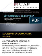 Constitución sociedad comandita simple