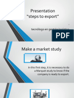 Presentation "Steps To Export": Tecnólogo en Gestión Logística