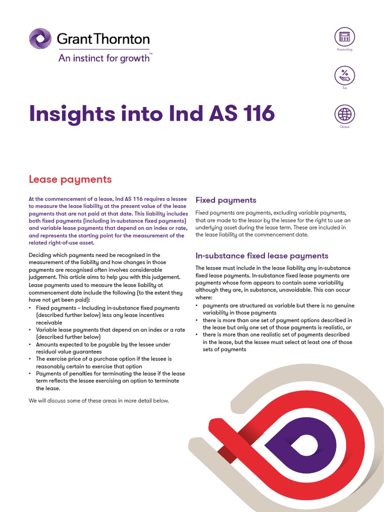 Ind As 16 Article 2 Lease Payments | PDF | Lease | Present Value
