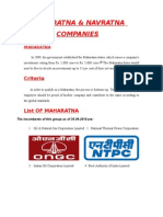 Maharatna & Navratna Companies: Criteria