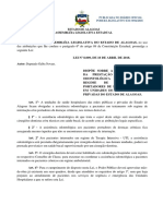Estado de Alagoas Assembléia Legislativa Estadual: Publicada No Diário Oficial Poder Legislativo em 19/04/2018