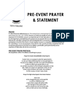 Pre-Event Prayer & Statement