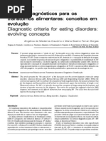Criterios Diagnosticos Para Os Trans Tor Nos Aliment Ares p Conceitos Em Evolucao