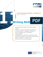 Writing Skills: Communication Handbook - Factsheet 11