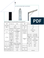 All in One Solar Led Street Light Specification