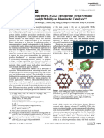 Zirconium-Metalloporphyrin PCN-222: Mesoporous Metal-Organic Frameworks With Ultrahigh Stability As Biomimetic Catalysts