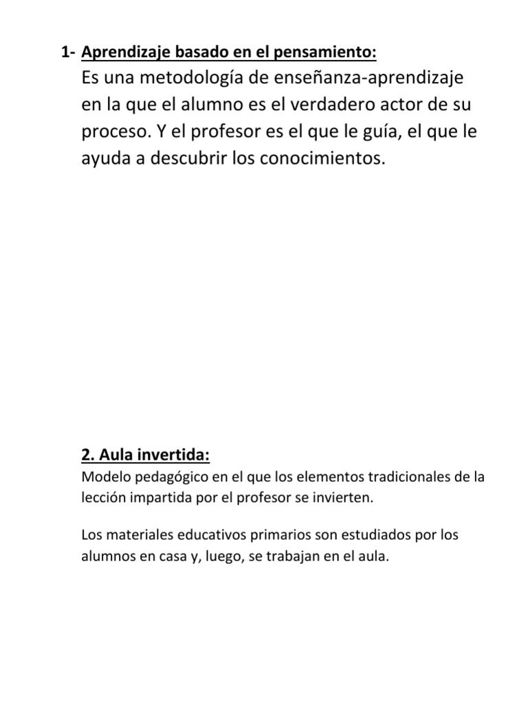 Aprendizaje Basado en el Pensamiento | PDF