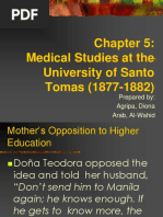 Medical Studies at The University of Santo Tomas (1877-1882)