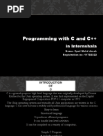 Programming With C and C++: in Internshala