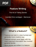 Feature Writing: The Art of Telling Stories