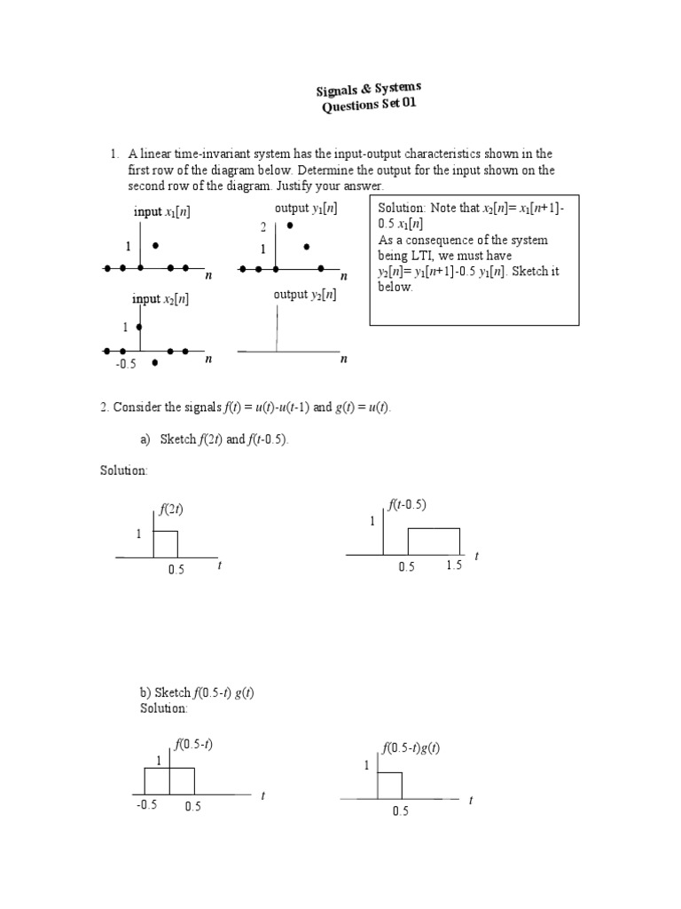 N N N N Y Signals & Systems Questions Set 01 PDF