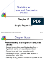 Statistics For Business and Economics: Simple Regression