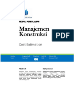 Manajemen Konstruksi Cost Estimation