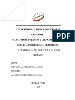 Oratoria, deliberación y juicio en el derecho