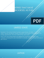 Countries That Have Used Biodiesel As Fuel