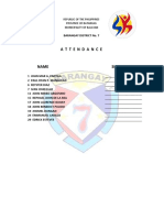 Barangay District No. 7 attendance records