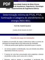 2-Determinação Mínima de PTUG, PTE, Iluminação e Categoria de Atendimento de Energia (NDU 001)