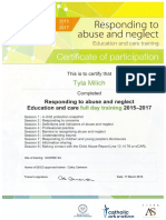 responding to abuse and neglect certificate