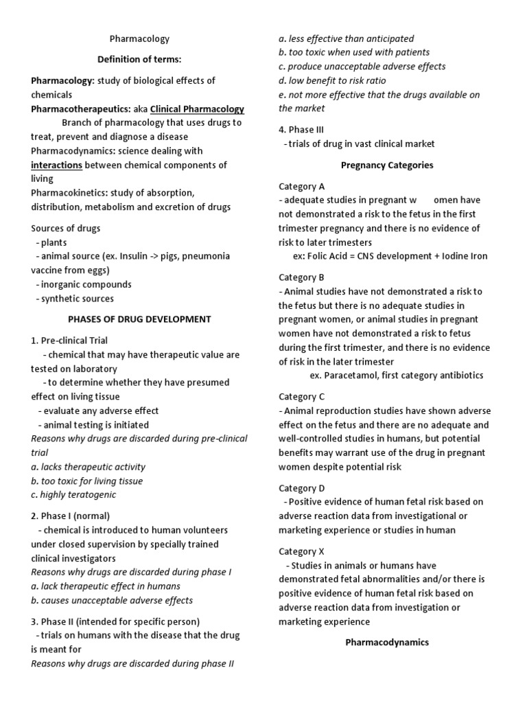 Pharmacology intelligence overview