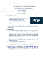 Building Energy Efficiency Higher & Advanced Network (BHAVAN) Fellowships