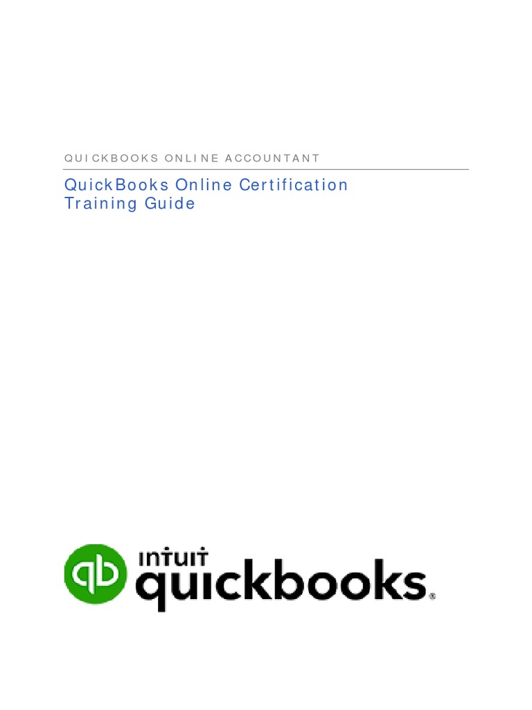 Quickbooks Online Certification Training Guide  Receipt  Quick Books  Free 30day Trial  Scribd