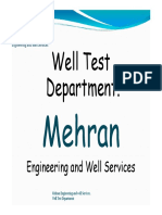 Well Test Department Concepts