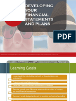 Developing Your Financial Statements and Plans
