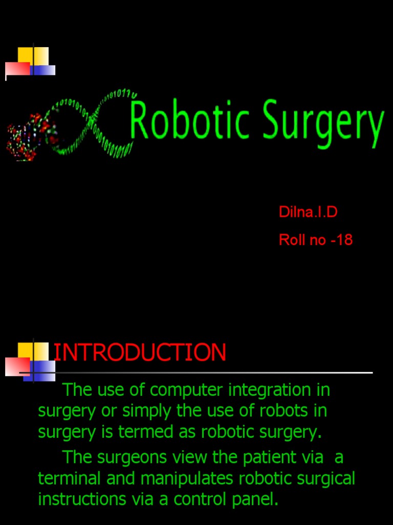 Robotic Surgery PDF Surgery Medicine