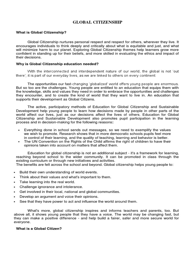 Citizenship essay for students image