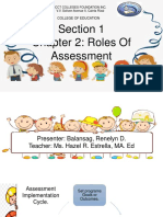 Section 1 Chapter 2: Roles of Assessment
