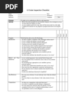 UI Code Inspection Checklist: Purpose General