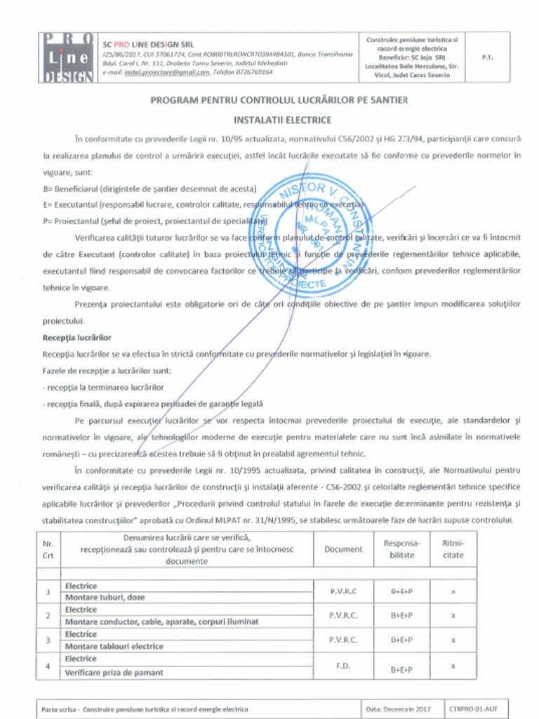 39 Program de Control - Instalatii Electrice | PDF