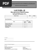 Lab Work - 08: Microprocessor Based System