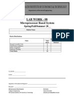 Lab Work - 08: Microprocessor Based System