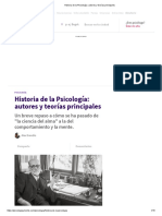 Historia de La Psicología - Autores y Teorías Principales