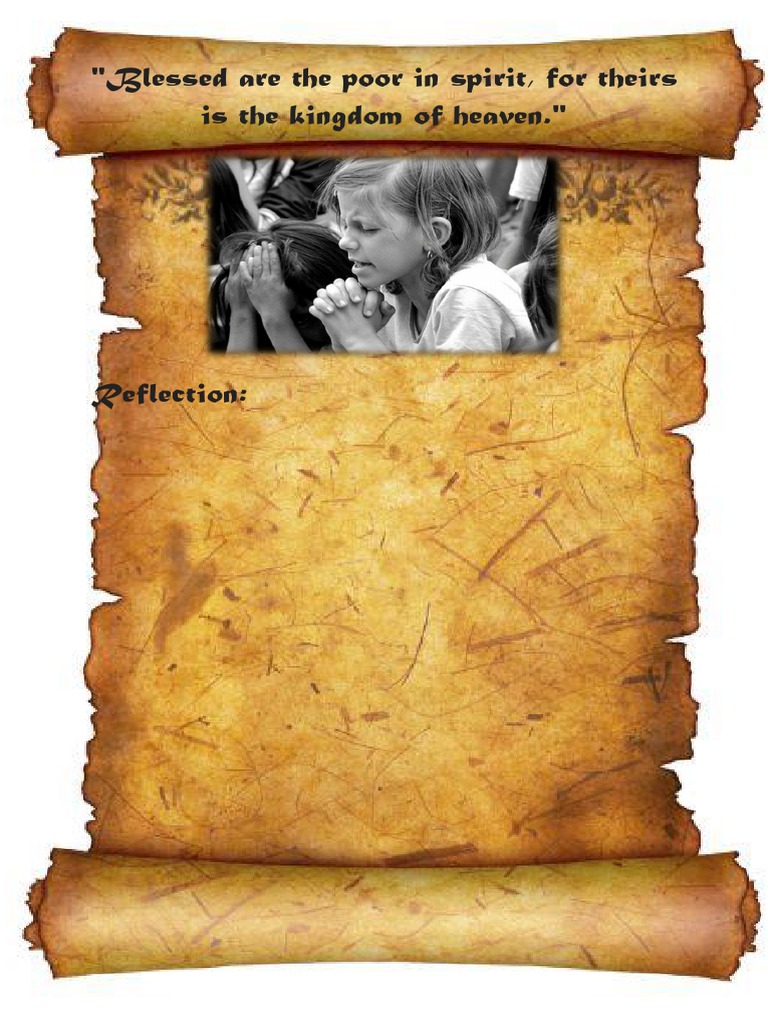 Blessed Are The Poor In Spirit For Theirs Is The Kingdom Of Heaven