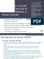 The Collapse of Soviet Control and The End of Communist Regimes in Eastern Europe