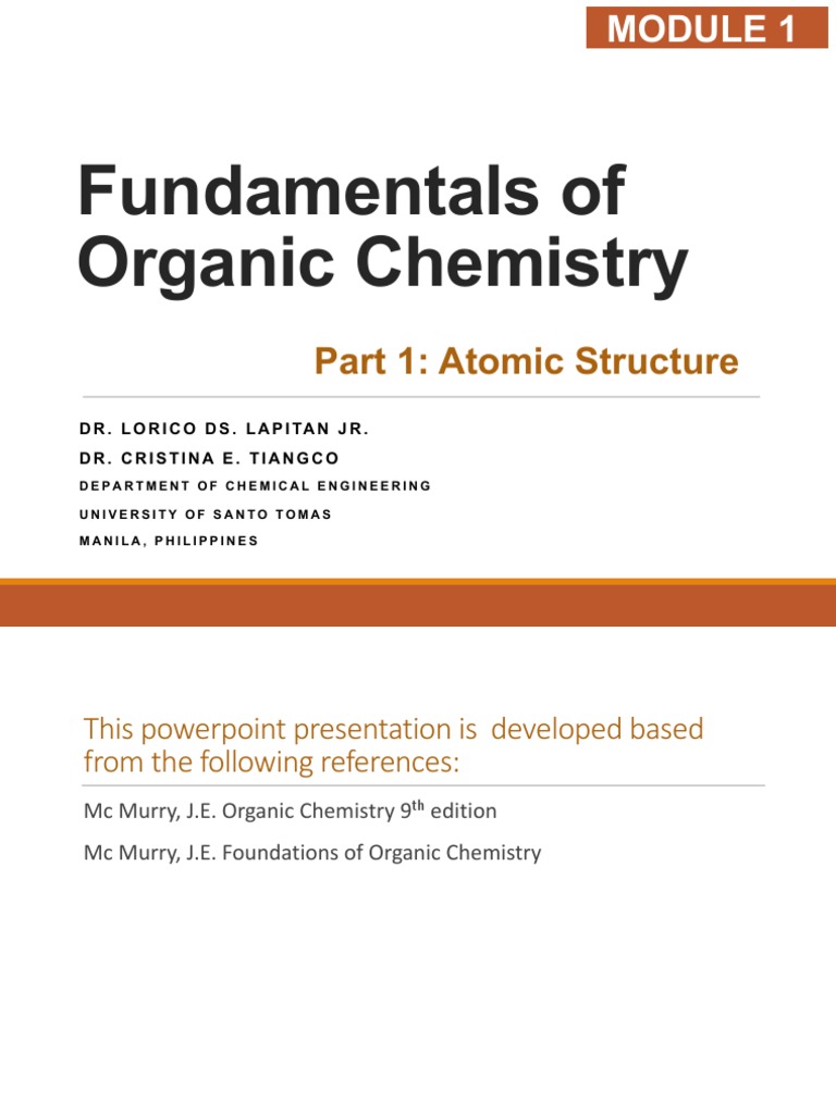 Lecture 1 - Fundamentals of Organic Chemistry | PDF | Covalent Bond ...