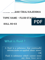 Name-Babar Viraj Rajendra Topic Name - Fluid Statics Roll No-63