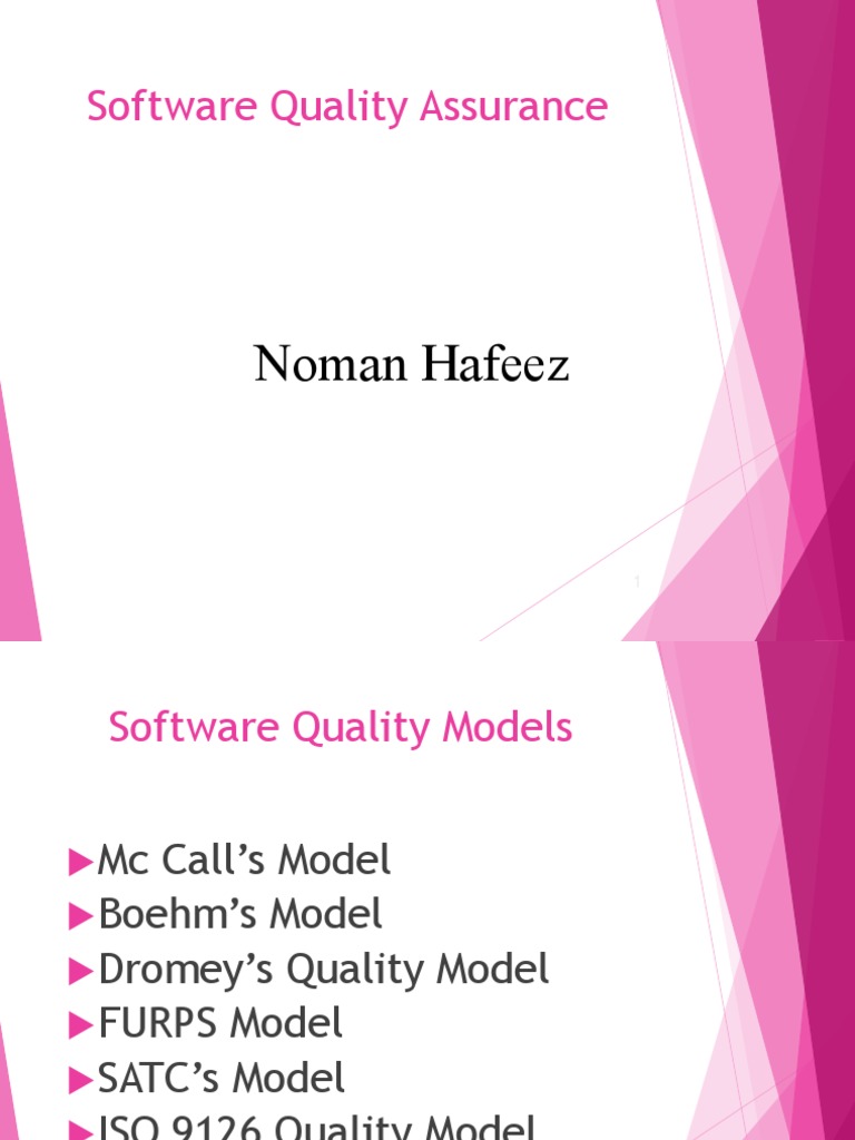 Software Quality Assurance Models Explained | PDF | Software Quality ...